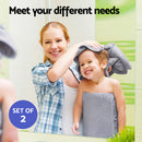 2 Pack Bath Sheets Set Cotton Extra Large Towel Grey-4