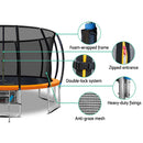 Everfit 16FT Trampoline for Kids w/ Ladder Enclosure Safety Net Rebounder Orange-6
