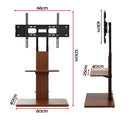 Artiss TV Stand 32-70" Wooden Tray Swivel Height Adjustable-3