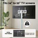 Artiss TV Stand 24-55" Swivel Height Adjustable Floor Mount for TVs-6