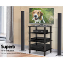 Artiss TV Stand 4 Tiers Storage Shelf Rack Tempered Glass Entertainment Unit-6