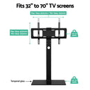 Artiss TV Stand Mount Bracket for 32"-70" LED LCD Glass Storage Floor Shelf-5