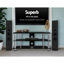 Artiss TV Stand 3 Tiers Storage Shelf Rack Tempered Glass Entertainment Unit-6