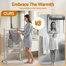 Devanti Electric Heated Towel Rail Rack 6 Bars Freestanding Clothes Dry Warmer-3