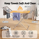 Devanti Electric Heated Towel Rail Rack 18 Bars Freestanding Clothes Dry Warmer-2