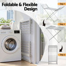 Devanti Electric Heated Towel Rail Rack 18 Bars Freestanding Clothes Dry Warmer-3