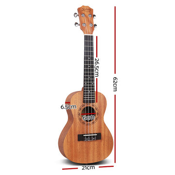 Alpha 23" Concert Ukulele Mahogany Ukuleles Uke Hawaii Guitar w/ Carry Bag - 0