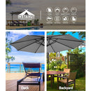 Instahut 3m Outdoor Umbrella Cantilever Beach Garden Patio Grey-5