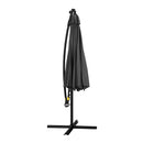 Instahut Outdoor Umbrella 3M Cantilever Beach LED Garden Shade Patio Charcoal-3