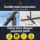 Instahut Outdoor Umbrella 3M Cantilever Beach LED Umbrellas Garden Shade Patio-6