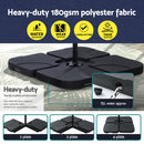 Instahut Outdoor Umbrella 3M Cantilever Beach LED w/Base Garden Shade Patio Navy-6