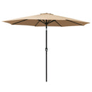 Instahut 3m Outdoor Umbrella Beach Pole Garden Patio Tilt Beige-1