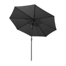 Instahut 3m Outdoor Umbrella Beach Pole Garden Patio Tilt Black-3