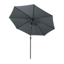 Instahut 3m Outdoor Umbrella Beach Pole Garden Patio Tilt Charcoal-3