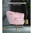 Artiss Armchair Velvet Pink Callista-3