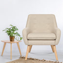 Artiss Armchair Linen Fabric Anne Beige-7