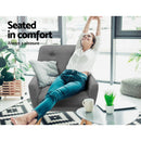 Artiss Armchair Linen Fabric Grey Charcoal-4