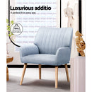Artiss Armchair Fabric Blue Grey Sebastini-4