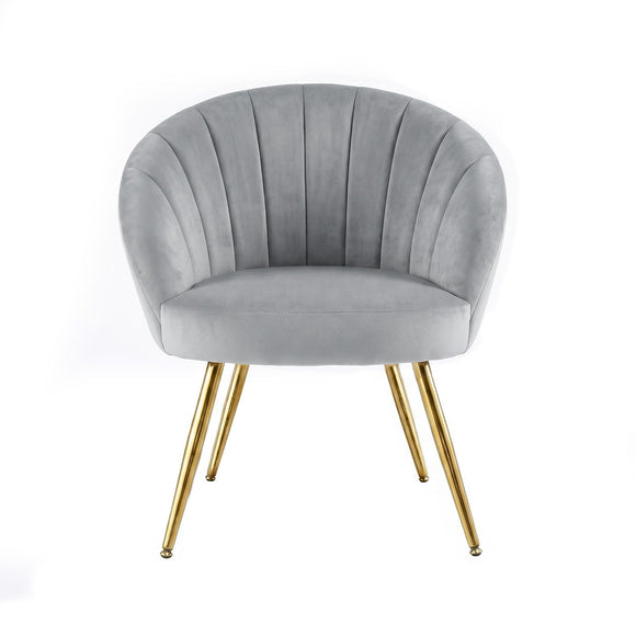 Artiss Armchair Velvet Grey Eloise