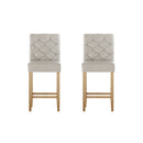 Artiss 2x Bar Stools Linen Upholstered Chairs-3
