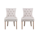 Artiss Dining Chairs Set of 2 Linen French Provincial Beige-3