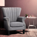 Artiss Armchair Wingback Grey Andrew-8