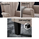 Artiss Armchair Wingback Beige Andrew-6