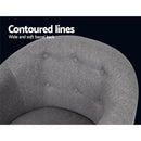 Artiss Armchair Tub Chair Grey Adora-5