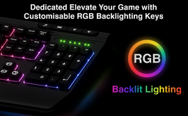 Laser RGB Gaming Keyboard with Anti-Ghosting Keys - 0