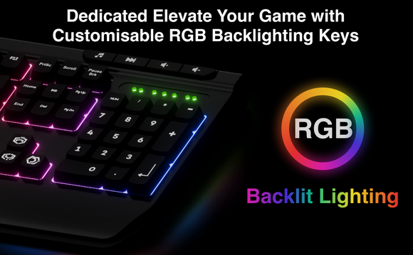 Laser RGB Gaming Keyboard with Anti-Ghosting Keys