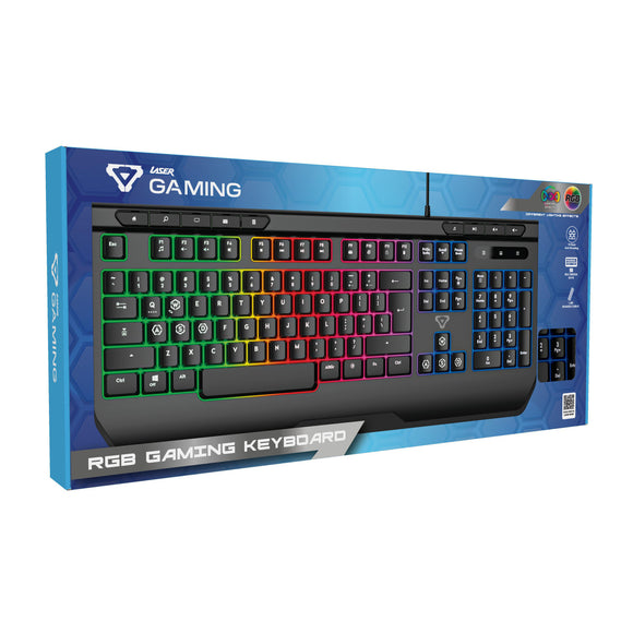 Laser RGB Gaming Keyboard with Anti-Ghosting Keys
