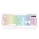 Laser White Gaming RGB Keyboard Full Size with Multimedia Keys-1