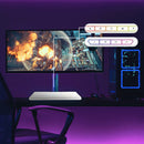 Laser White Gaming RGB Keyboard Full Size with Multimedia Keys-4