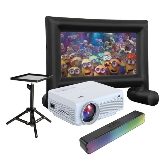 Laser 1080P Outdoor Cinema Bundle 144 Inch