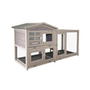 Samland Rabbit Hutch Cage Indoor and Outdoor Chicken Coop Guinea Pig Cage Bunny Cage Waterproof Roof-1