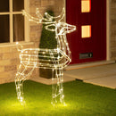 Samland Led Warm White Copper Wired 3d Standing Reindeer For Christmas Decoration-1