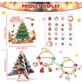 Christmas gift DIY Cartoon Snowman Bracelet Set with Crystal Beads - 0