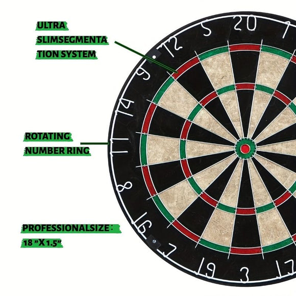 18-inch sisal dartboard, 45cm sisal round net dartboard, digital printed sisal dartboard, sisal dart set，Random 6 types of darts