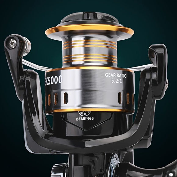 BILLINGS EK 3000 series, 5.2:1 gear ratio, maximum drag force 26LB, aluminum alloy metal line cup, spool reel, suitable for freshwater and seawater