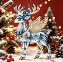 Elf Deer Party Festival 2D Acrylic Keychain Pendant – Christmas Hanging Ornament for Christmas Tree & Holiday Decor, 8cm Tall - Multi - Size E-11