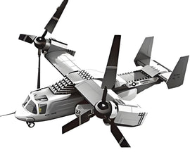 Christmas gift US Osprey Tiltrotor Aircraft Building Blocks Set, 460 Pieces Military Transport Model Kit for Kids Aged 6+ & Enthusiasts（Osprey tiltrotor aircraft）