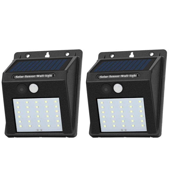 4Pack Solar Sensor Lights Outdoor with 30 LEDs – Wireless Waterproof Solar Motion Sensor Wall Lights for Fence, Patio, Deck, Yard & Garden, Motion Activated Auto On/Off(White)