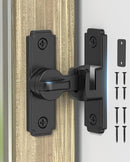 90/180 Degree Barn Door Lock, Safety Flip Lock, Adjustable Sliding Door Latch for Bathroom, Wardrobe, Bedroom & Garden Door, Spacers Included, 1Pack (silver)-8