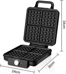 Waffle Makers & Irons, 1500W Waffle Machine with Double~sided Heating, Coating, Temperature Control, Led Light, Easy Clean(black)-7