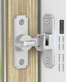 90/180 Degree Barn Door Lock, Safety Flip Lock, Adjustable Sliding Door Latch for Bathroom, Wardrobe, Bedroom & Garden Door, Spacers Included, 1Pack (black)-8