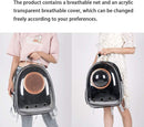 pet products Pet Space Capsule Backpack, Small Medium Cat Puppy Dog Carrier, Transparent Breathable Heat Proof, Pet Carrier for Travel Hiking Walking Camping, Grey-4