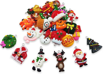 30pcs Mini Christmas Ornaments for Mini Tree Decorations Small Christmas Ornaments Resin Miniatures for Craft Christmas Decor - 0