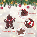 12pcs Christmas Ornaments Cute Snowman Xmas Tree Decorations Santa Claus Plastic Figurines Ornaments with Sugar Cookie House for Christmas Tree Hanging Party DIY Decor 3 Inch Tall-6