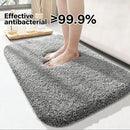 Ultra-soft and absorbent bathroom mat | 3.5cm thick, antibacterial and non-slip TPR material, machine washable, quick-drying, suitable for showers, bathtubs and entryways (Gray, 15.75*23.62in)-2