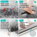 Ultra-soft and absorbent bathroom mat | 3.5cm thick, antibacterial and non-slip TPR material, machine washable, quick-drying, suitable for showers, bathtubs and entryways (brown,19.69*31.5in)-5